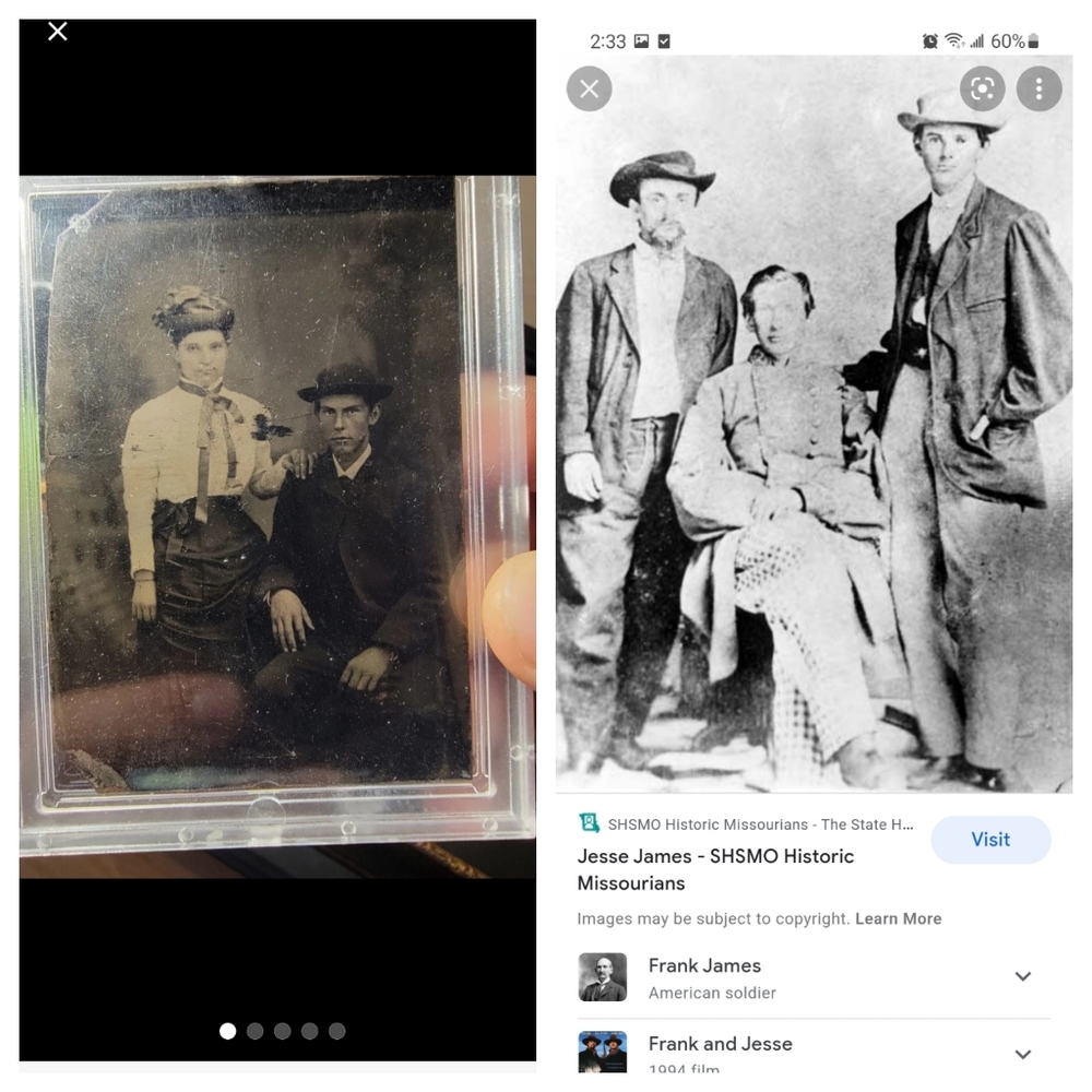1880's Jesse James outlaw tintype original authentic